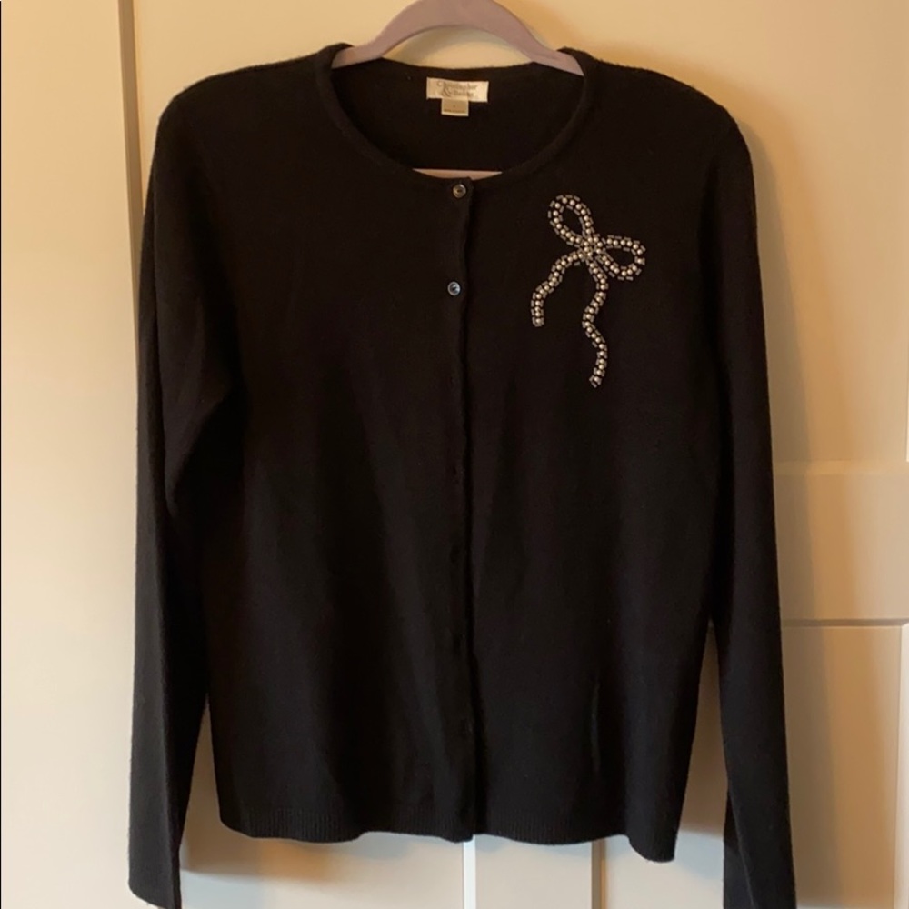 Jeweled Black Cardigan